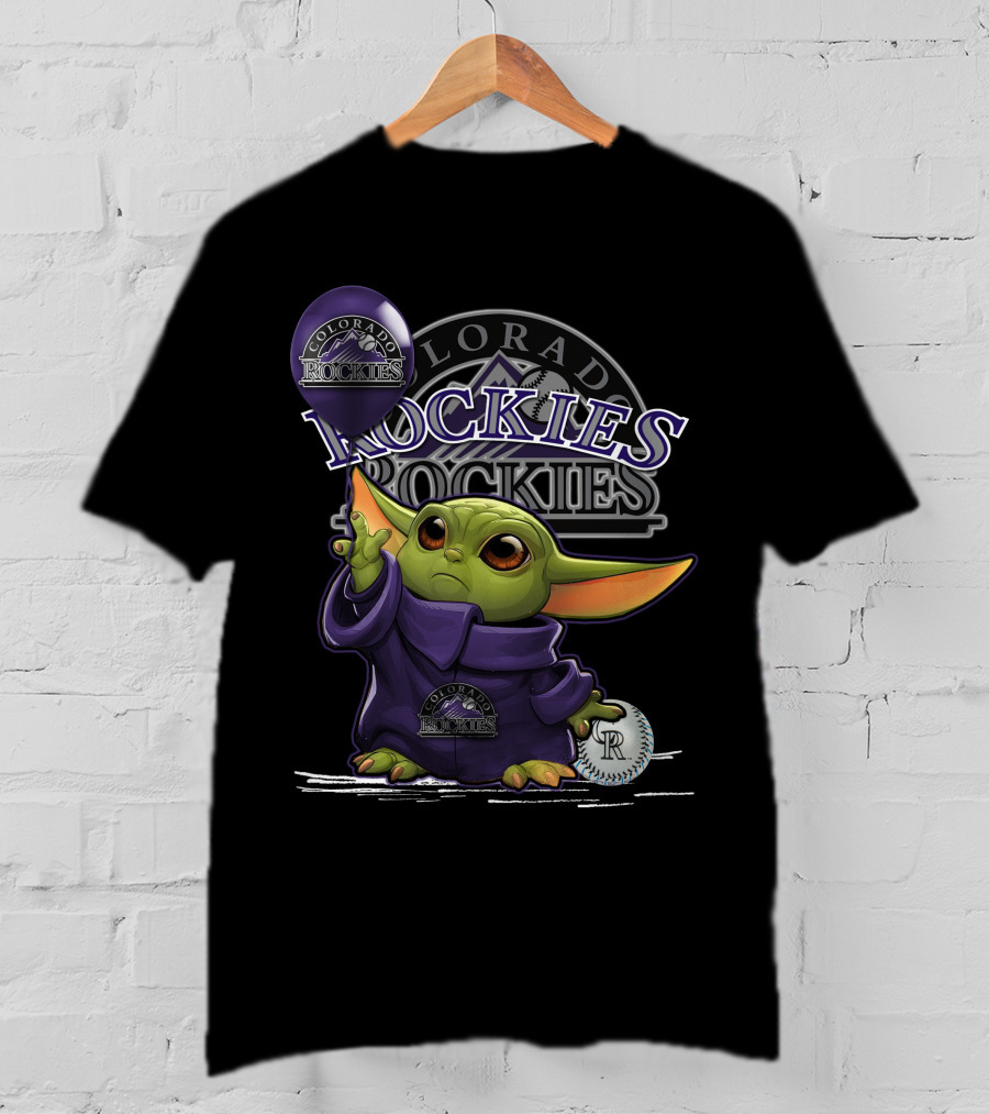 Yoda Colorado Rockies MLB Baseball T-Shirt