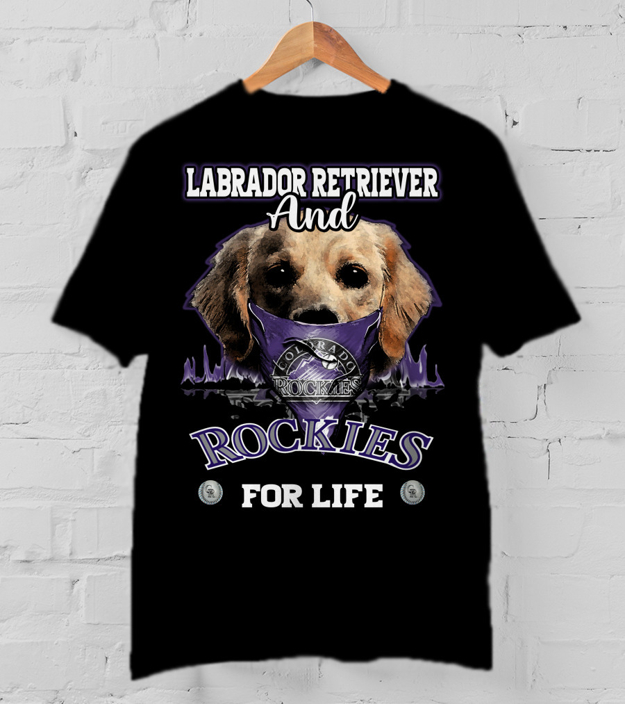 Labrador Retriever And Colorado Rockies For Life T-Shirt