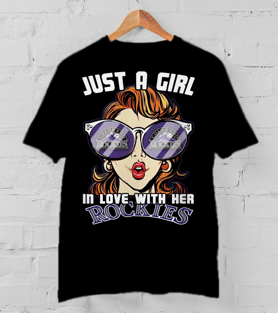 Just A Girl In Love With Her Colorado Rockies T-Shirt