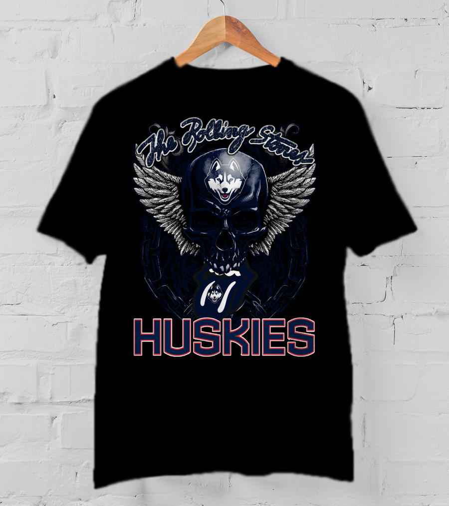 The Rolling Stones Huskies Skull With Wings And Chains T-Shirt