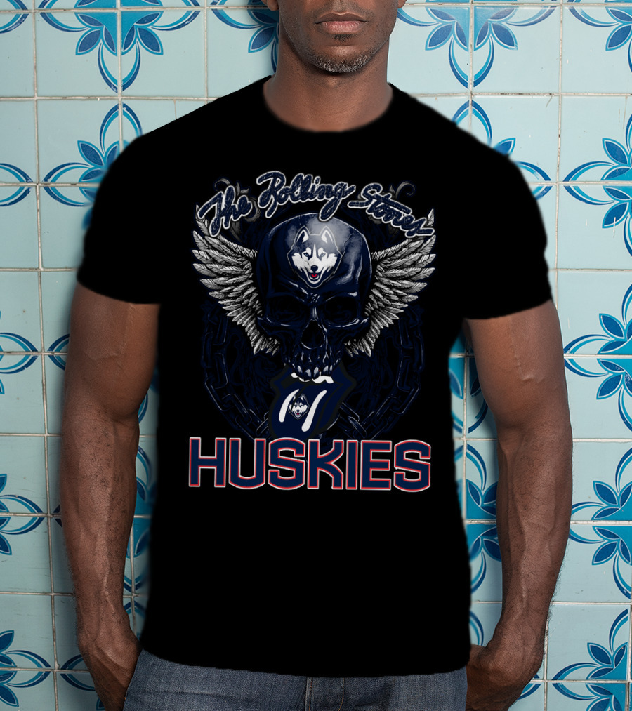 The Rolling Stones Huskies Skull With Wings And Chains T-Shirt