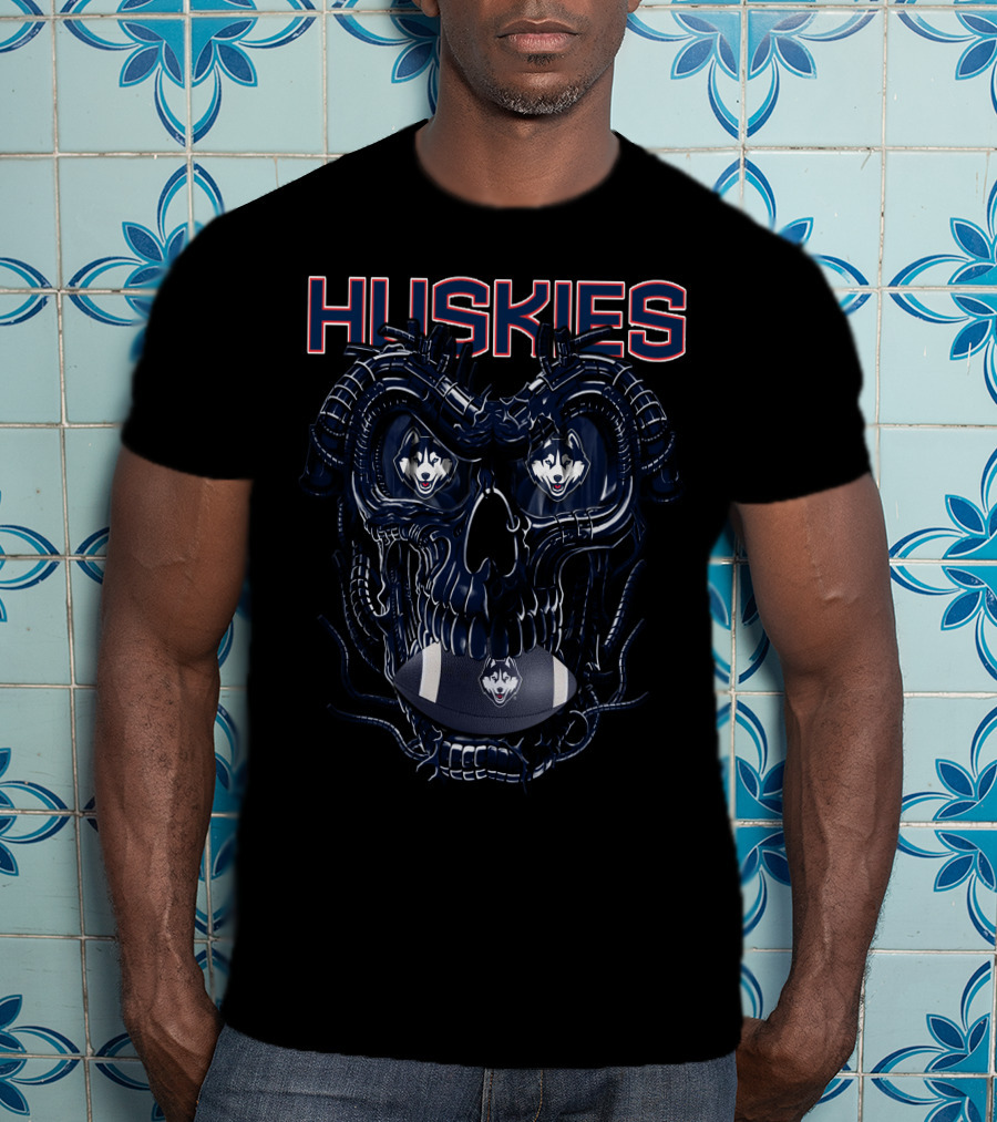 Huskies Dragonskull Football Helmet T-Shirt