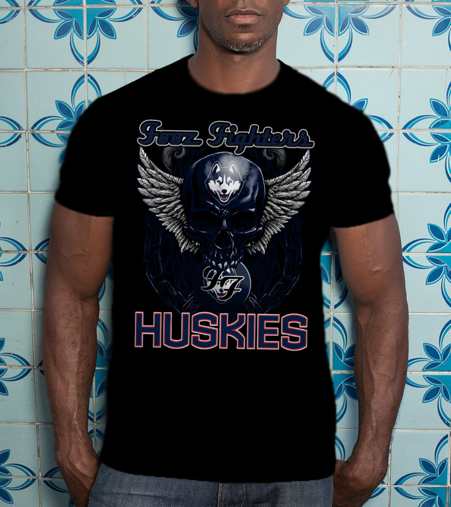 Foo Fighters Huskies Winged Skull T-Shirt