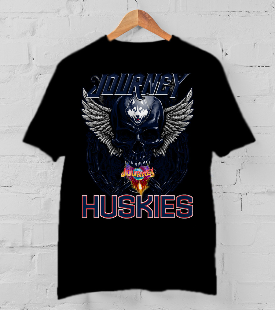 Journey Huskies Skull Wings T-Shirt