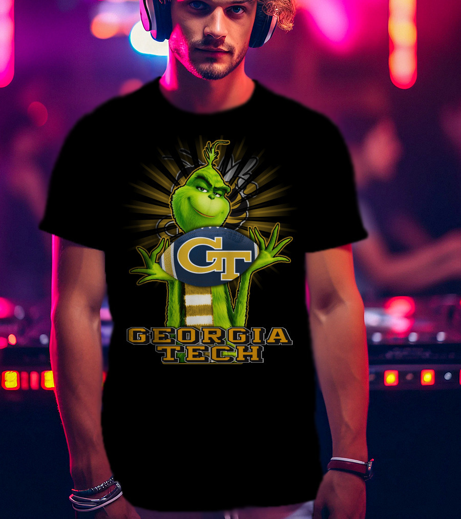 Grinch Georgia Tech Yellow Jackets GT Football T-Shirt