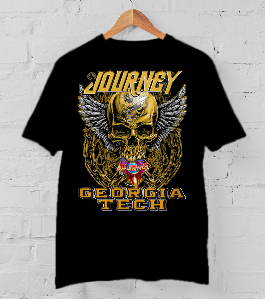Journey Georgia Tech Skull Wings T-Shirt