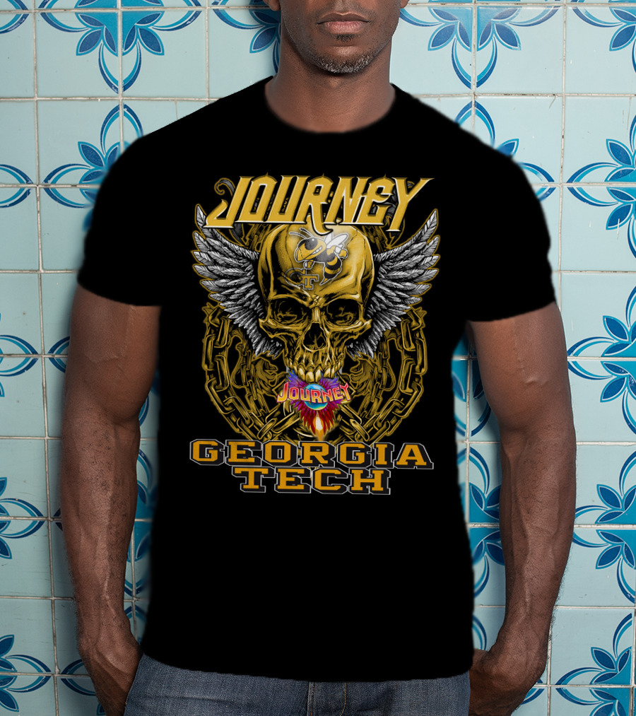 Journey Georgia Tech Skull Wings T-Shirt