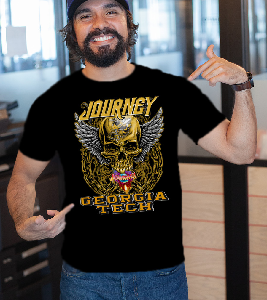 Journey Georgia Tech Skull Wings T-Shirt