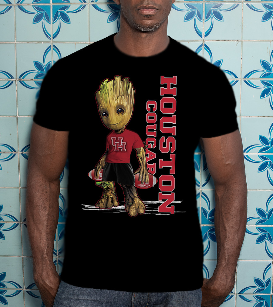 Houston Cougars Groot UH Football Fan T-Shirt