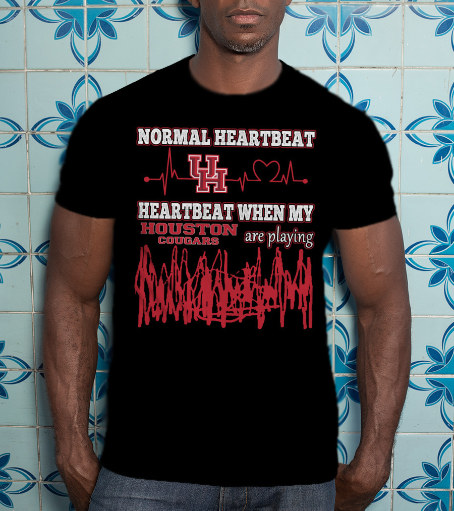 Normal Heartbeat UH Heartbeat When My Houston Cougars Are Playing T-Shirt