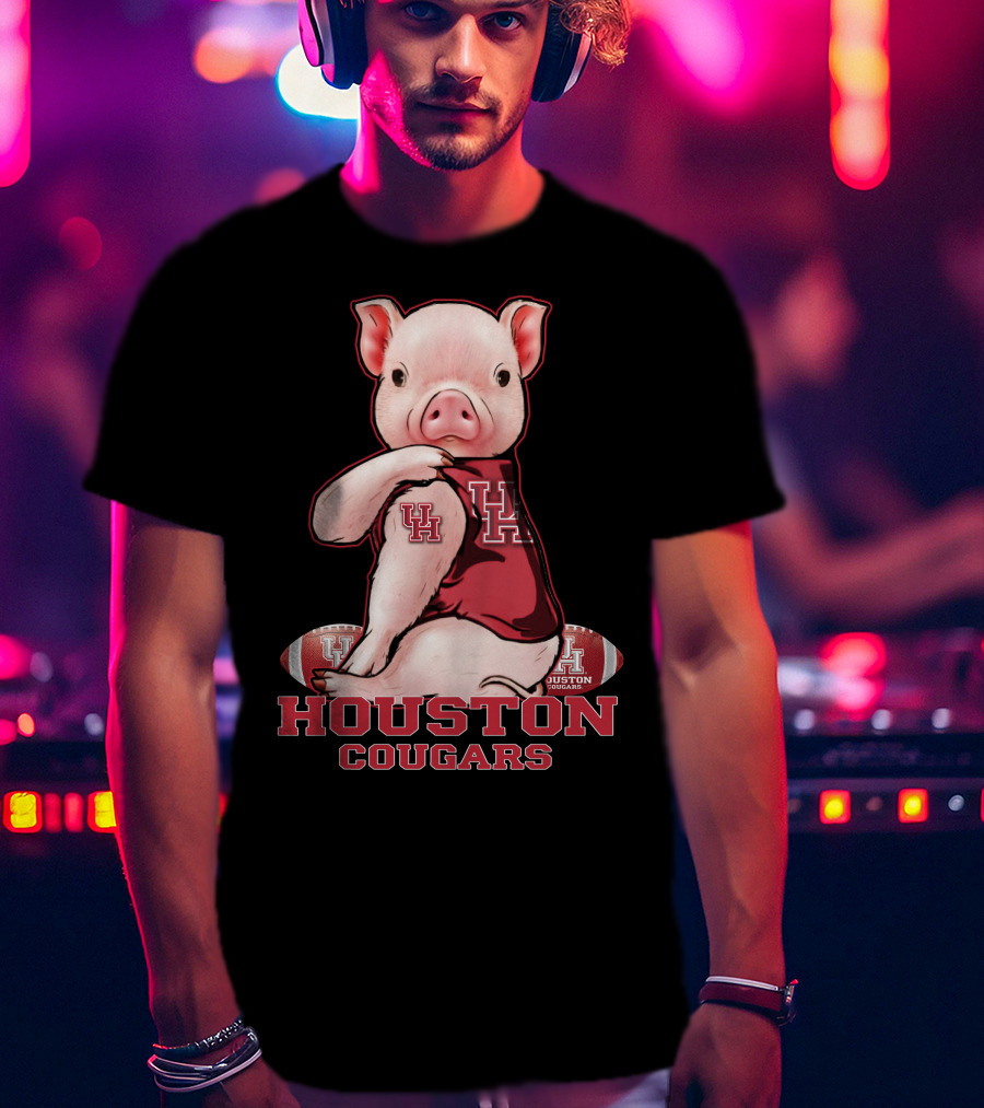 Pig In UH Jersey Houston Cougars Football T-Shirt