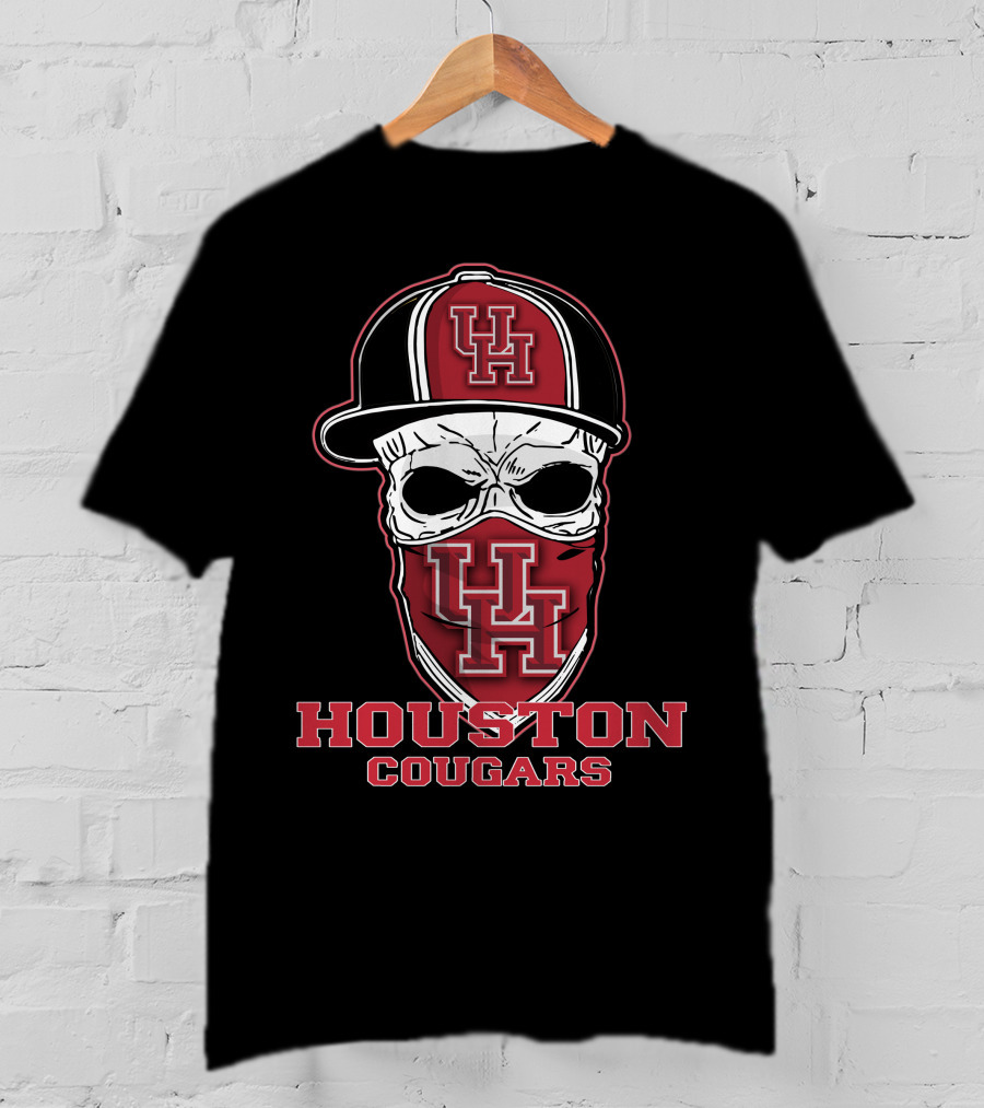 Houston Cougars UH Skull Hat T-Shirt
