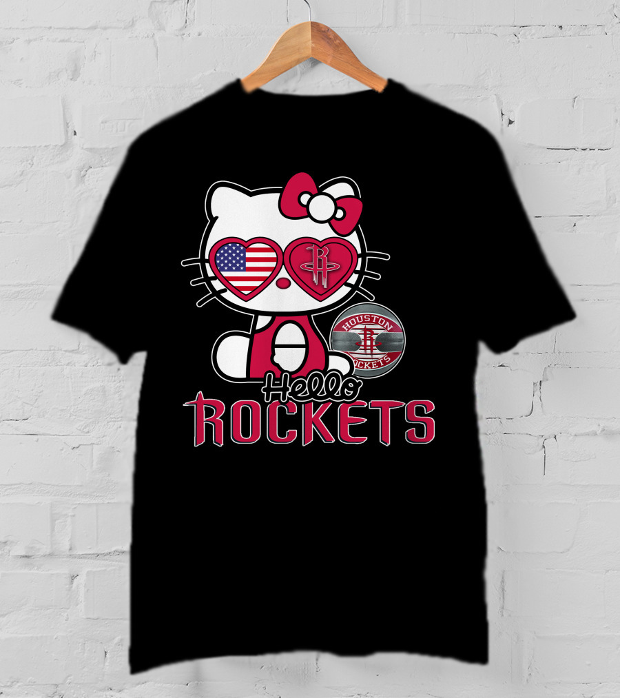 Hello Kitty Houston Rockets American Heart Eyes T-Shirt