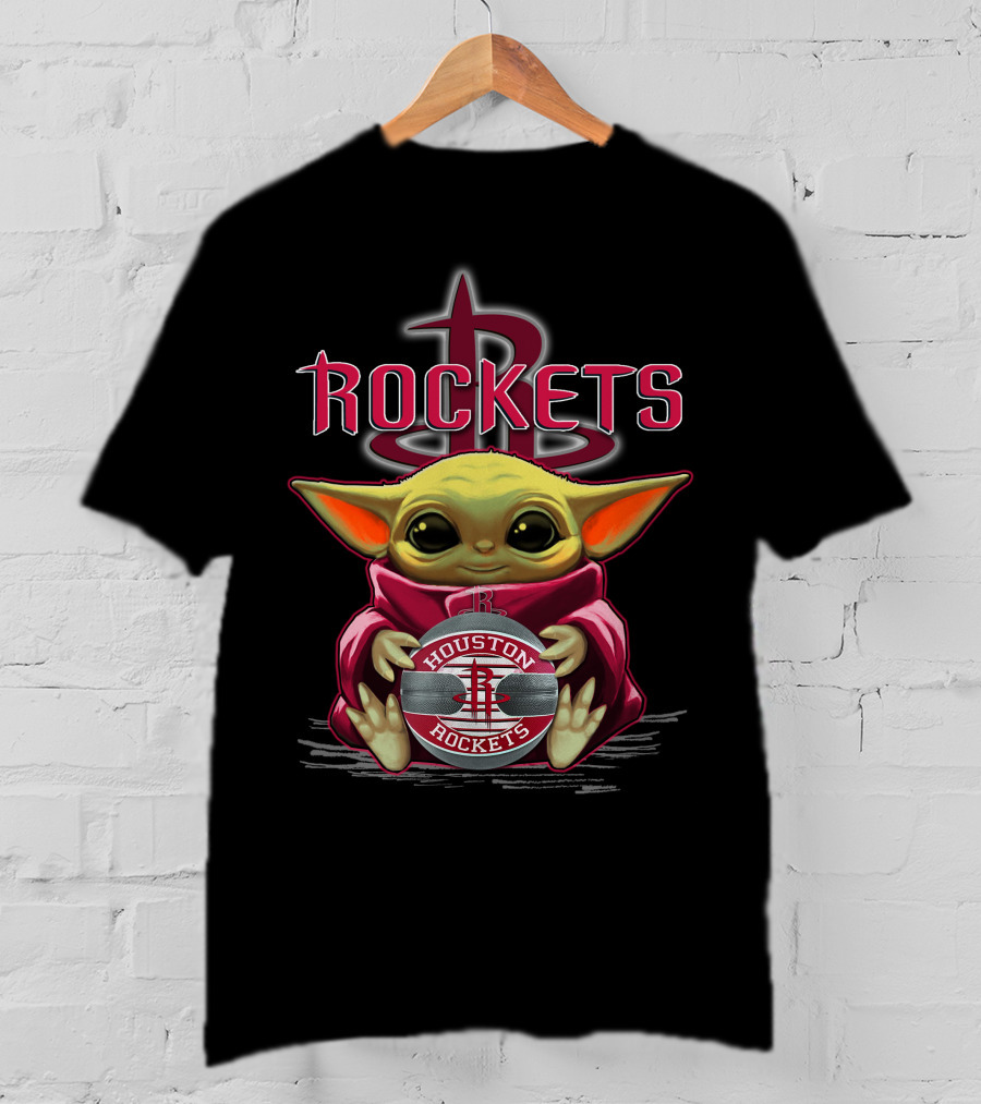 Houston Rockets Baby Yoda Basketball T-Shirt