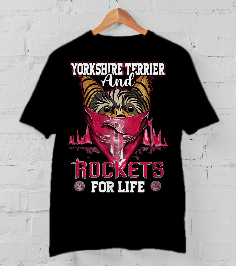 Yorkshire Terrier And Rockets For Life T-Shirt