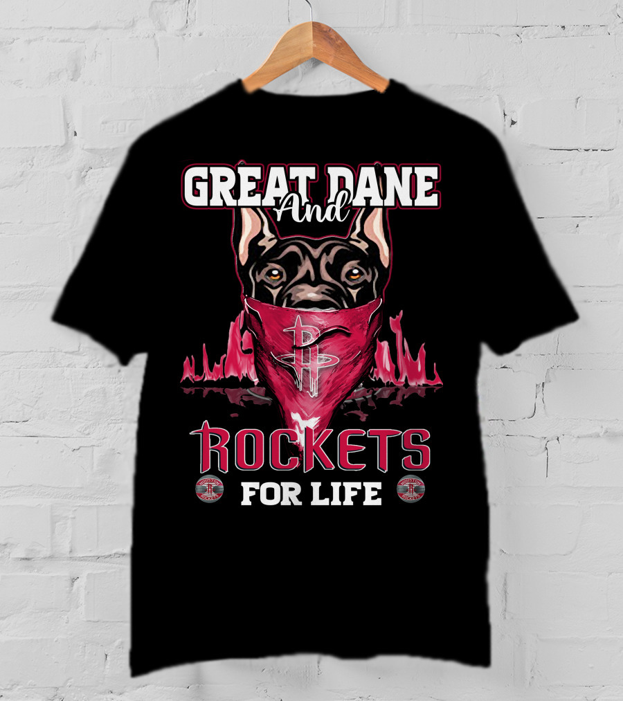 Great Dane And Rockets For Life T-Shirt