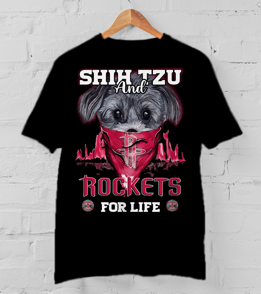 Shih Tzu And Rockets For Life T-Shirt