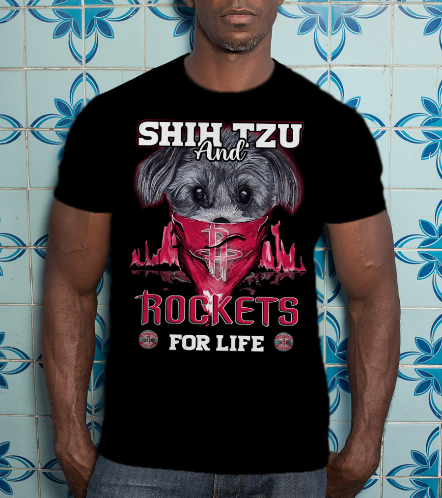 Shih Tzu And Rockets For Life T-Shirt