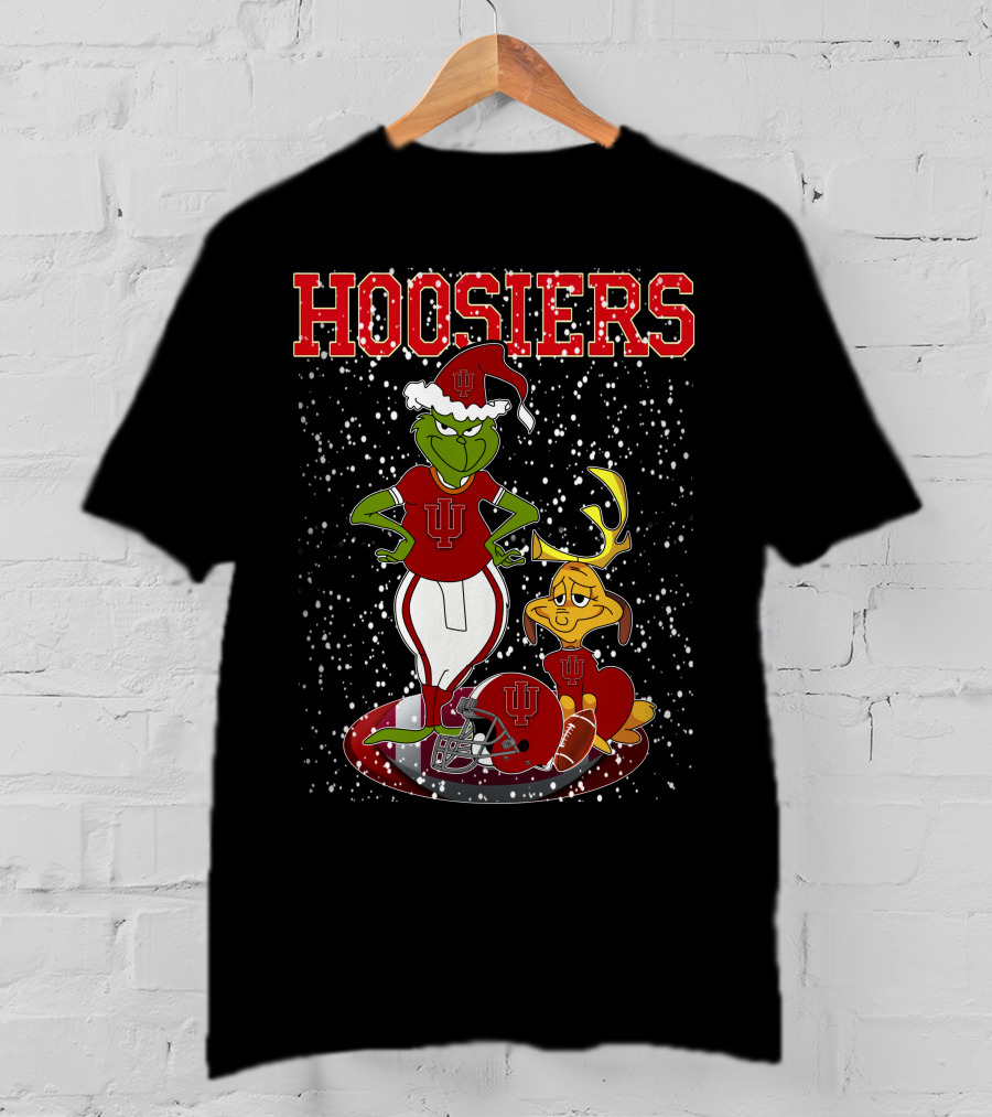 Hoosiers Grinchxmas Indiana Football Holiday Max Snowflakes T-Shirt