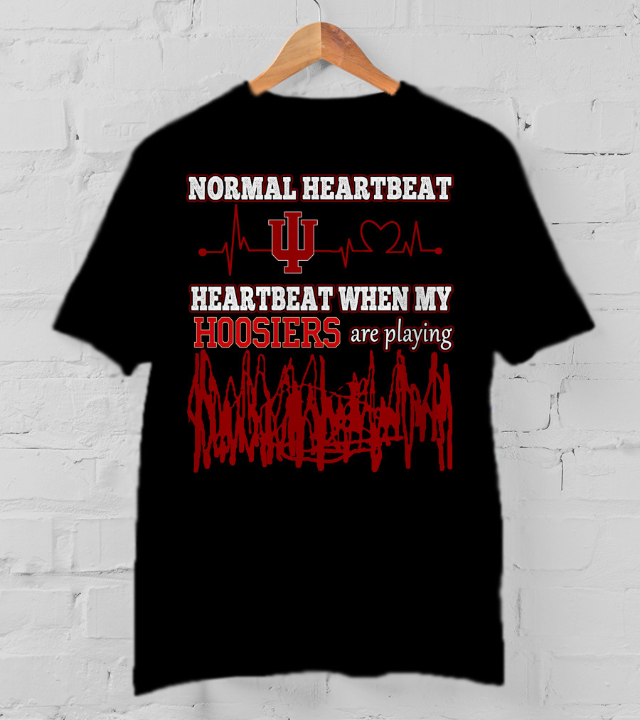 Normal Heartbeat Iu Heartbeat When My Hoosiers Are Playing T-Shirt