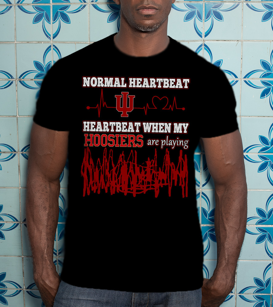 Normal Heartbeat Iu Heartbeat When My Hoosiers Are Playing T-Shirt