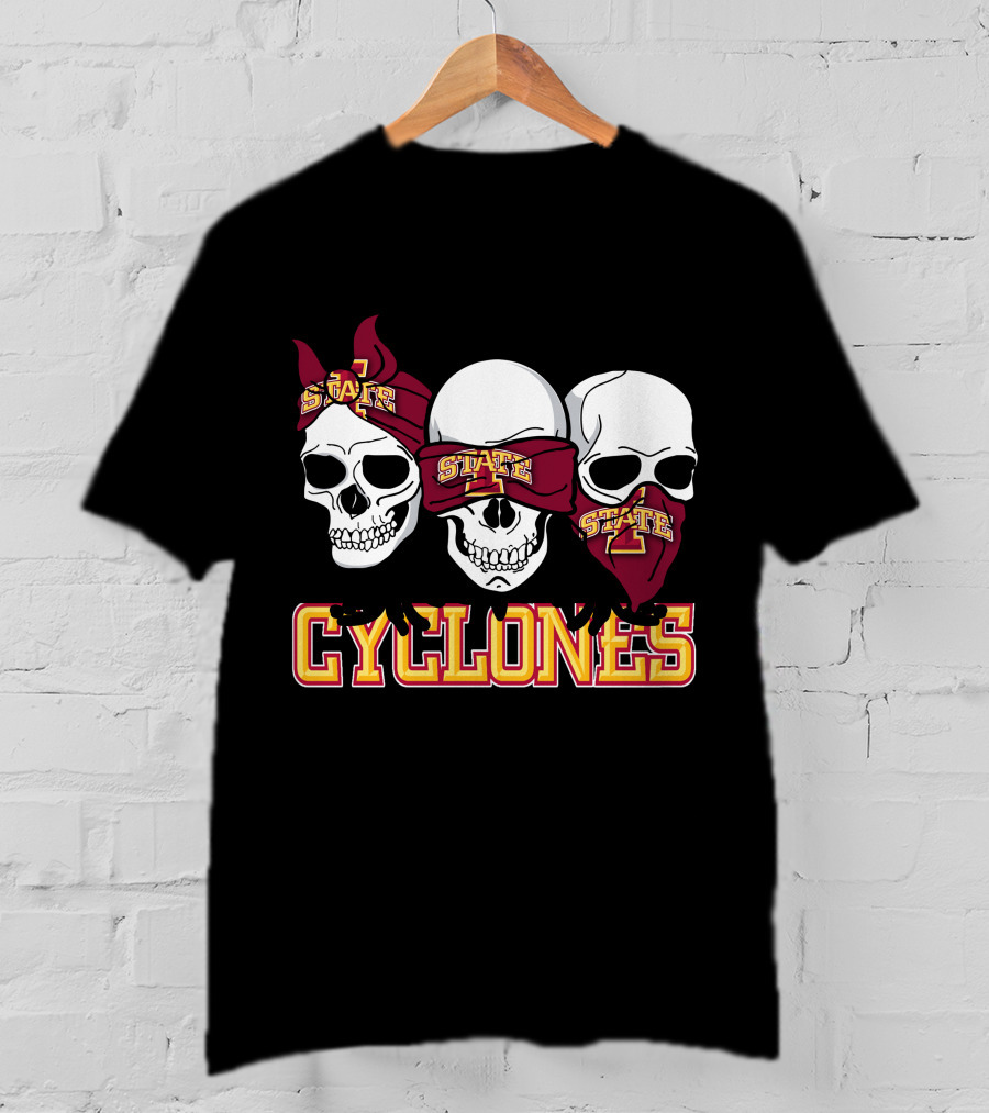 3 Skull State Cyclones T-Shirt
