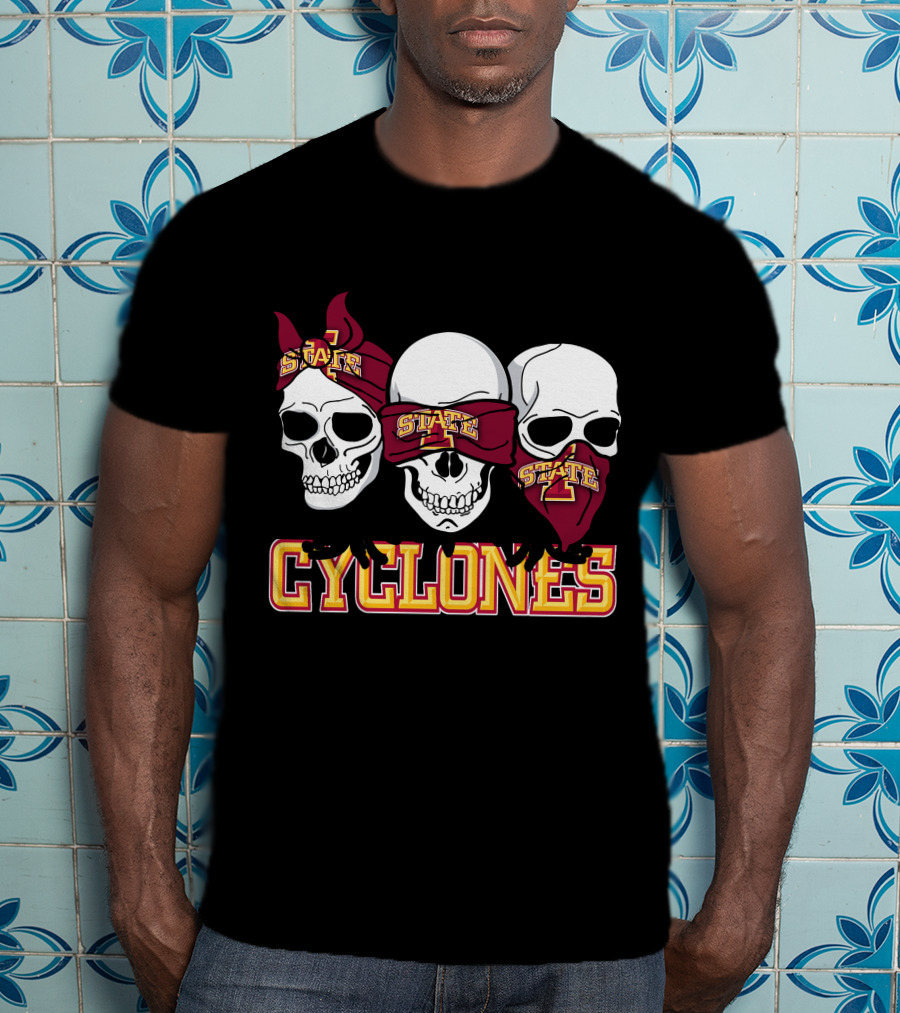 3 Skull State Cyclones T-Shirt