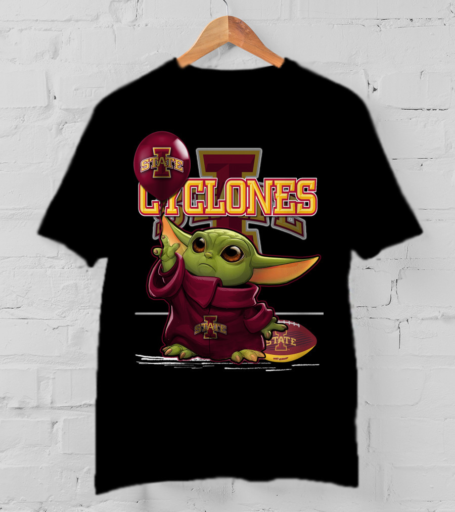 Yoda Iowa State Cyclones Football Fan Gear T-Shirt