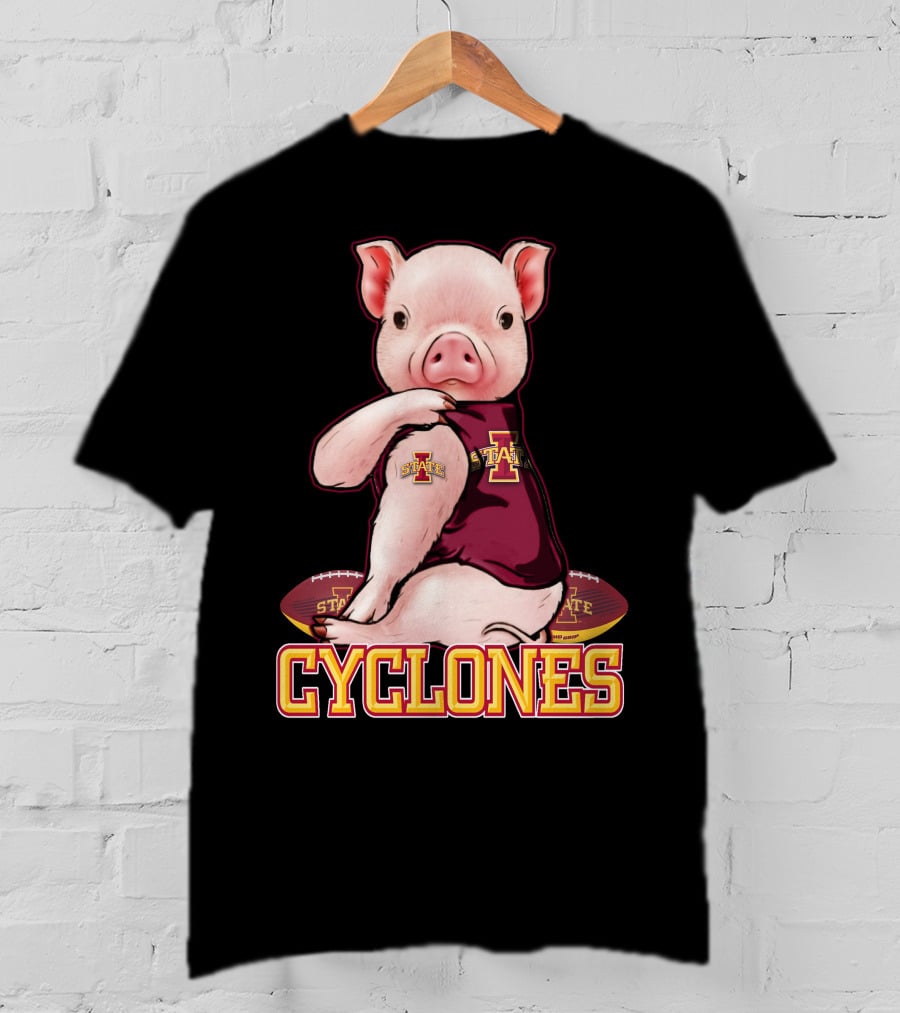Iowa State Cyclones Pig With Football T-Shirt