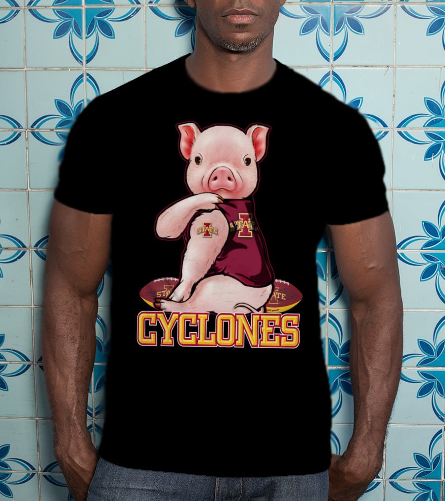 Iowa State Cyclones Pig With Football T-Shirt