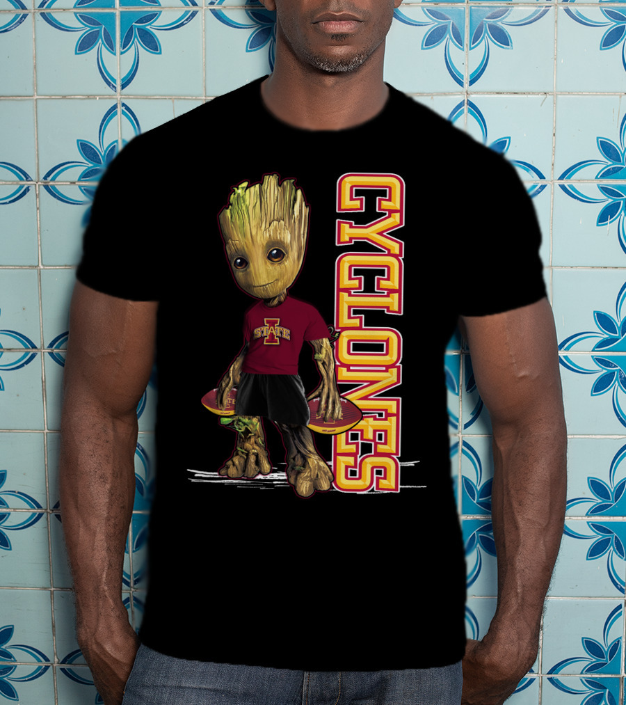 Groot Iowa State Cyclones Marvel Character Crossover T-Shirt