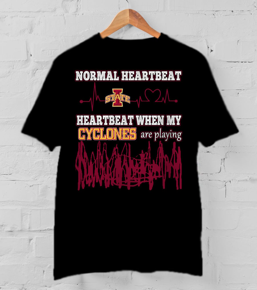 Normal Heartbeat Iowa State Heartbeat When My Cyclones Are Playing T-Shirt