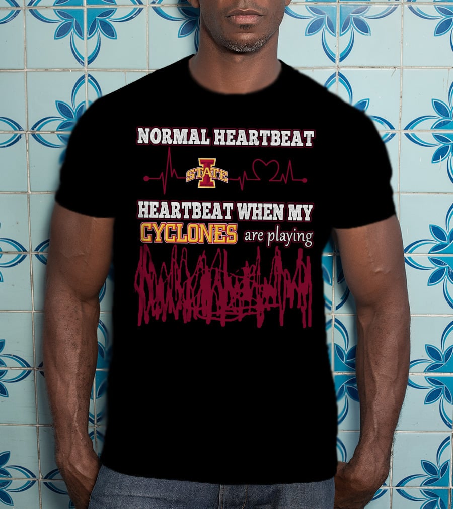Normal Heartbeat Iowa State Heartbeat When My Cyclones Are Playing T-Shirt