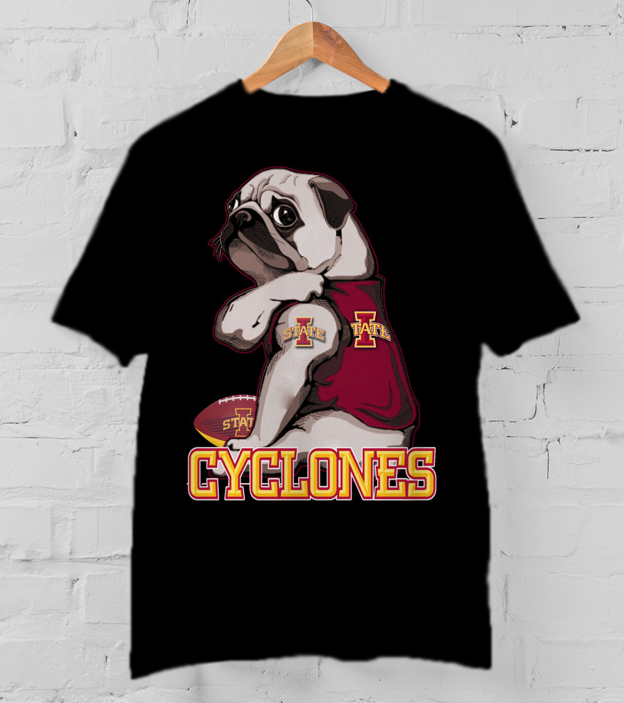 Pug Iowa State Cyclones Football Mascot T-Shirt