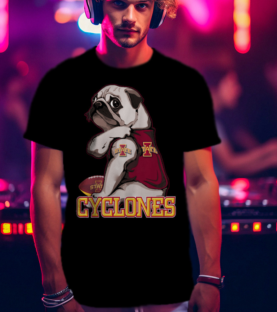 Pug Iowa State Cyclones Football Mascot T-Shirt