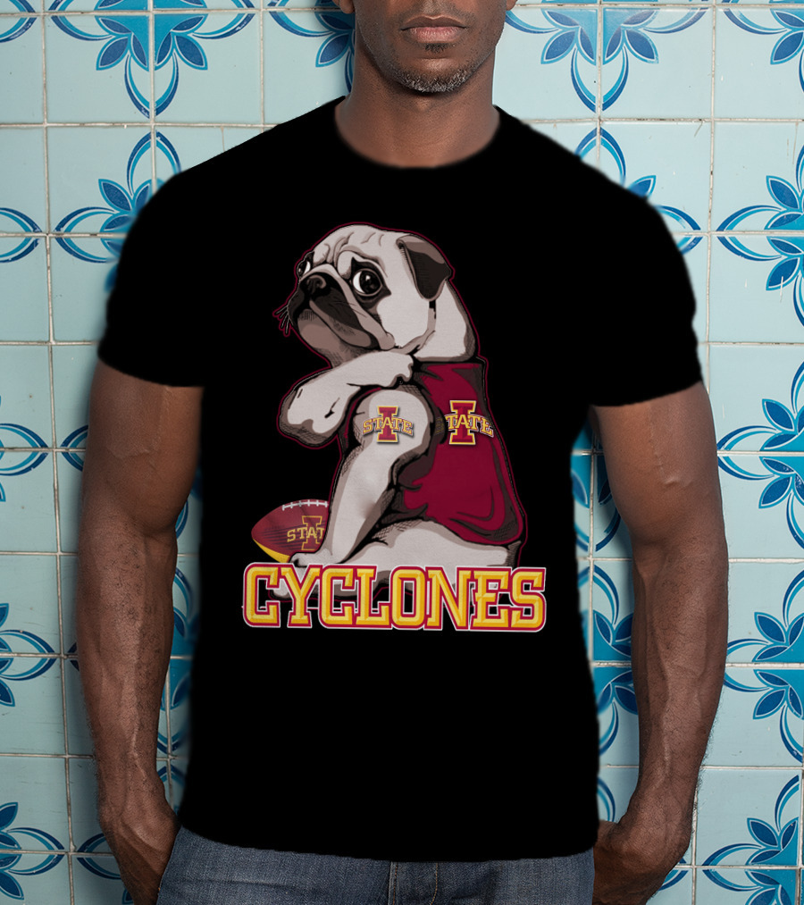 Pug Iowa State Cyclones Football Mascot T-Shirt