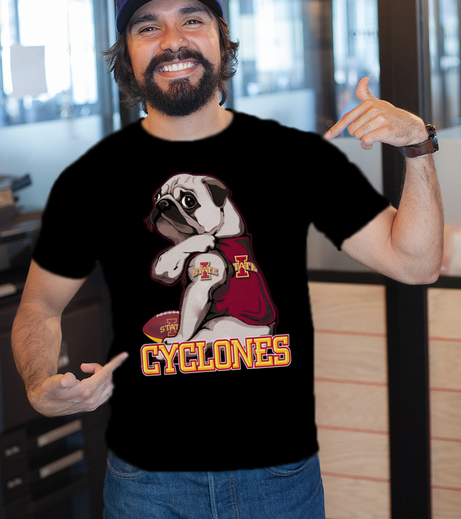 Pug Iowa State Cyclones Football Mascot T-Shirt