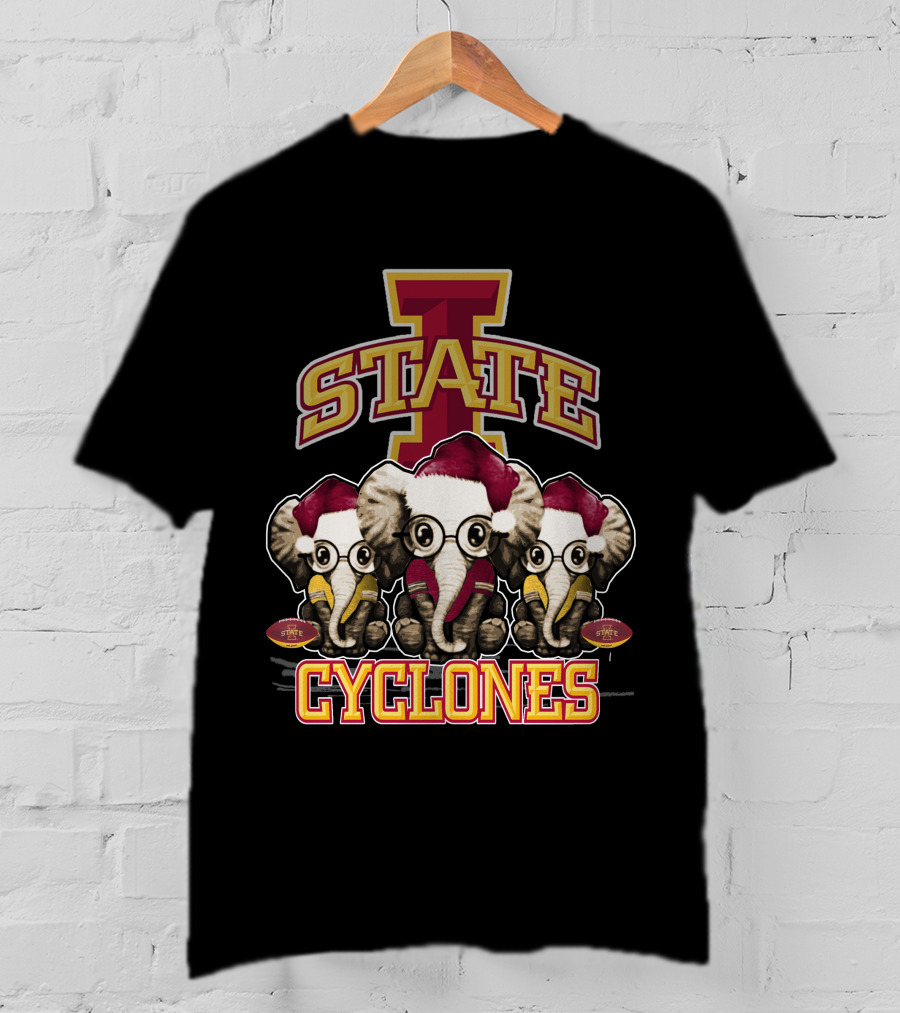 Iowa State Cyclones Elephants Christmas Fan T-Shirt