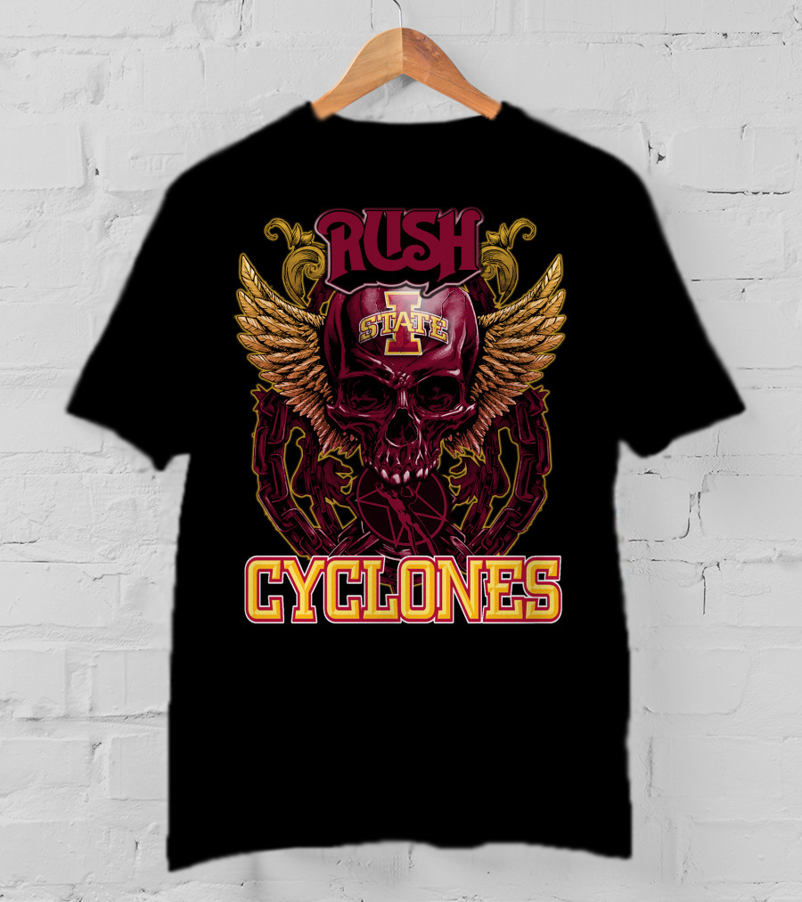 Rush Iowa State Cyclones Skull Wings T-Shirt