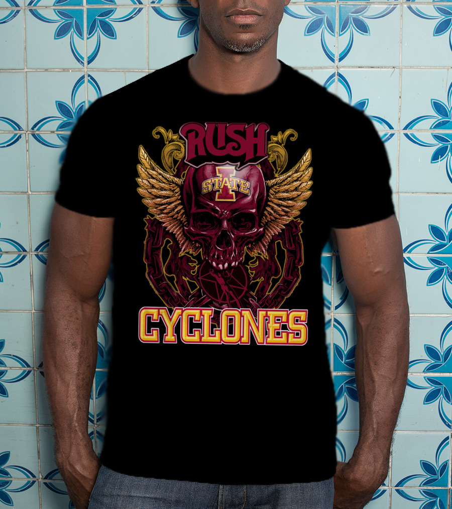 Rush Iowa State Cyclones Skull Wings T-Shirt