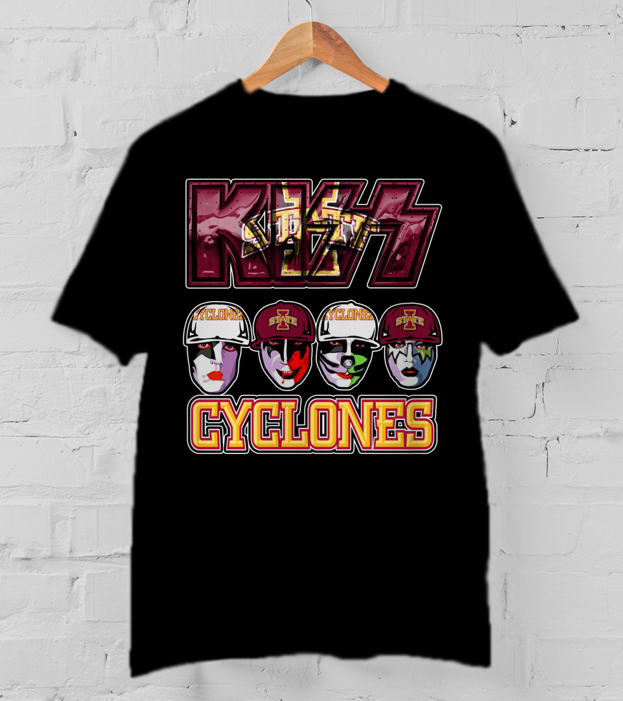 Kiss Iowa State Cyclones Faces T-Shirt