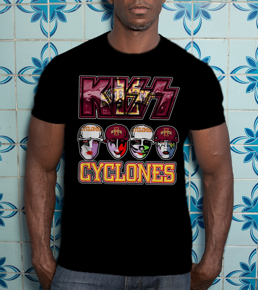 Kiss Iowa State Cyclones Faces T-Shirt