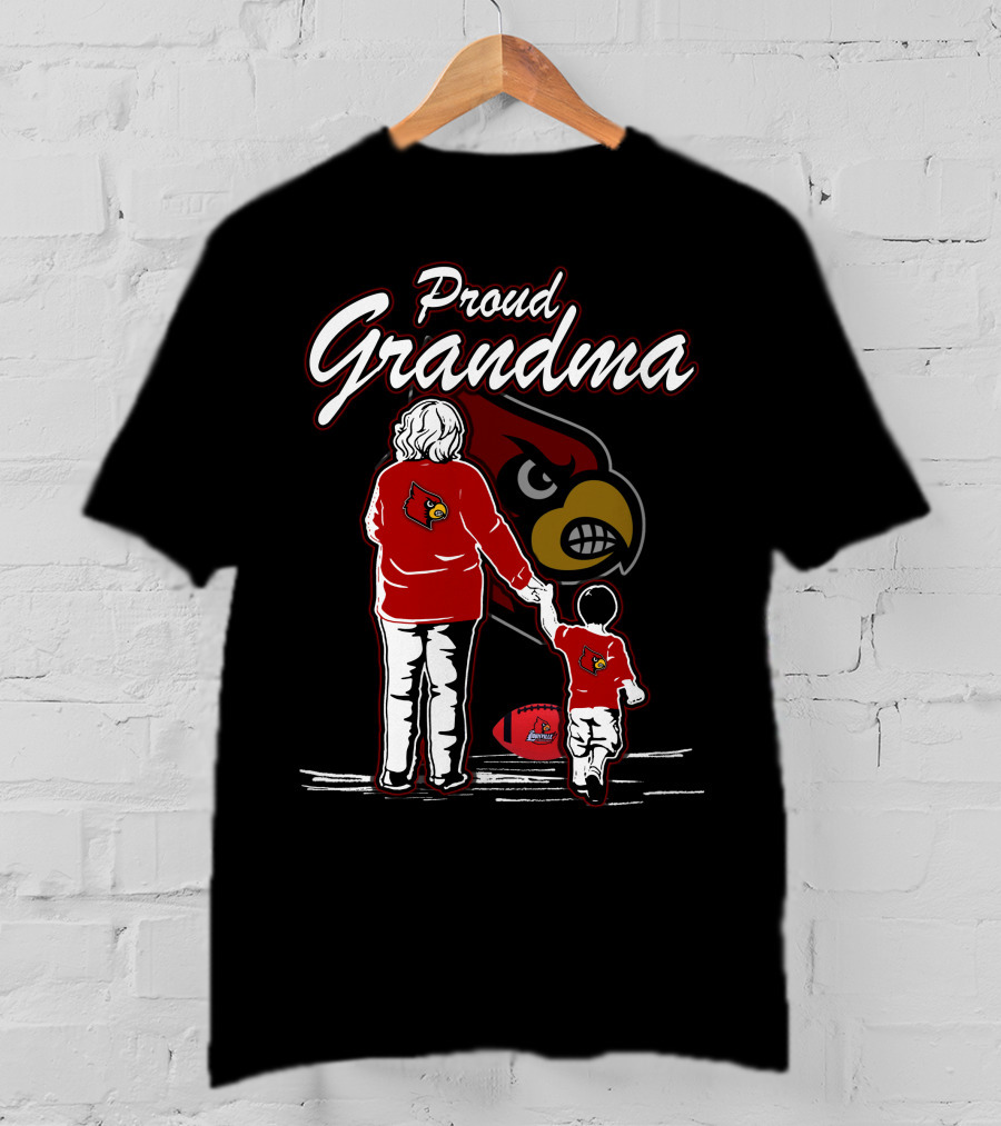Proud Grandma Louisville Cardinals Football Family Cardinals T-Shirt