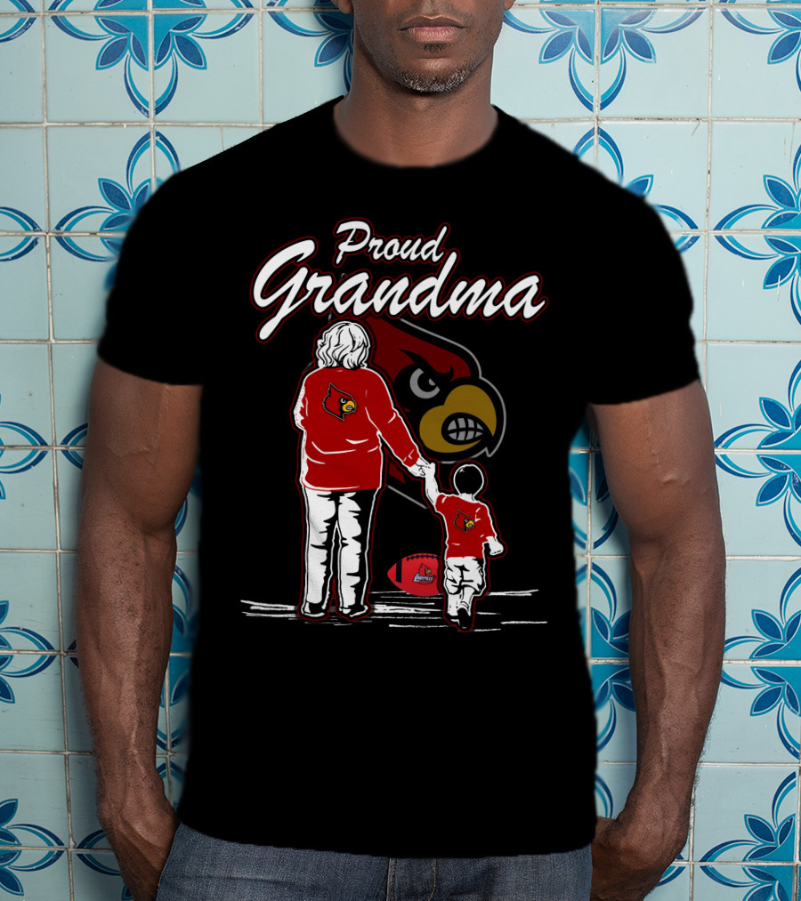Proud Grandma Louisville Cardinals Football Family Cardinals T-Shirt