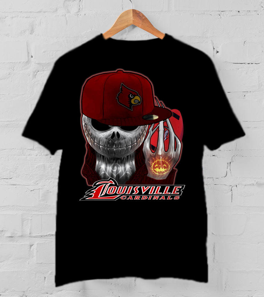Jackskull Louisville Cardinals Halloween Pumpkin T-Shirt