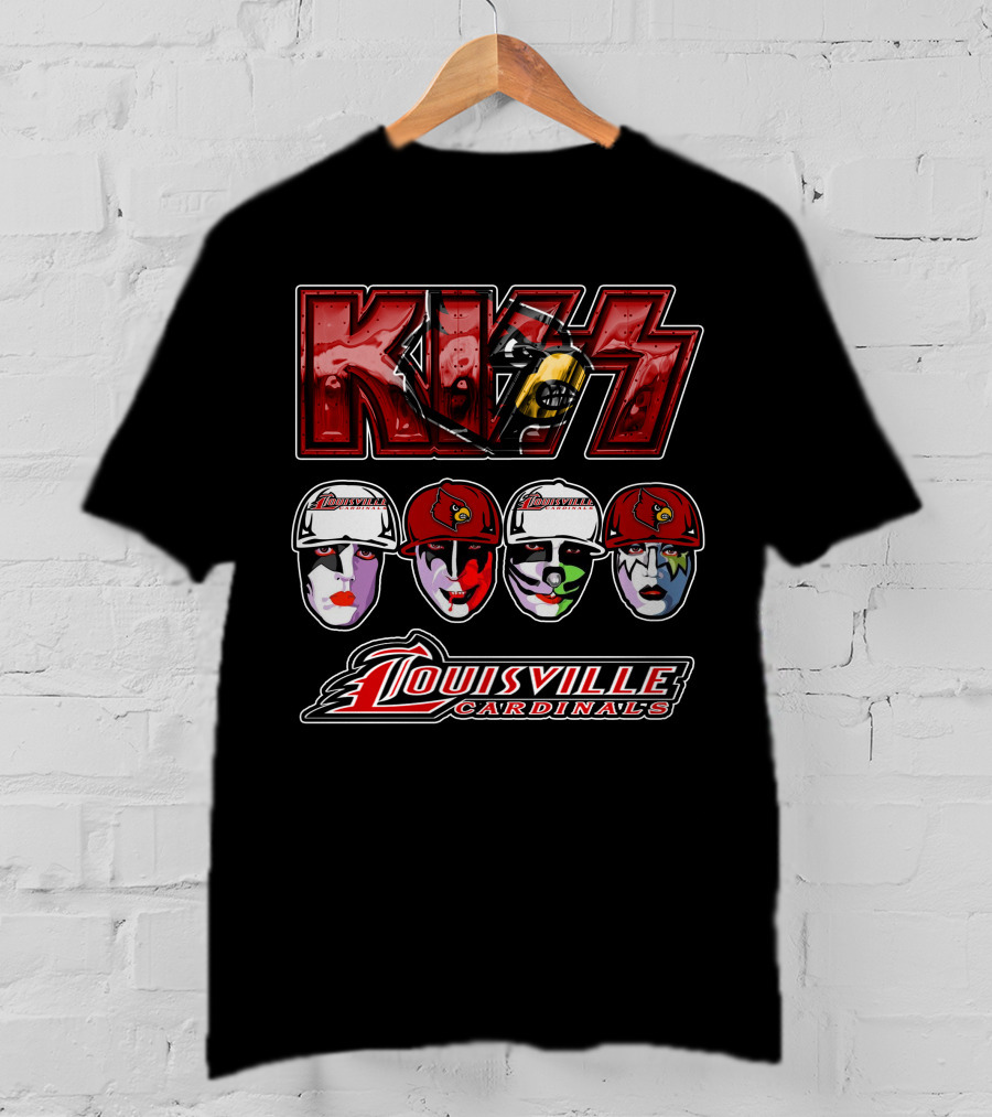 KISS Louisville Cardinals Faces T-Shirt