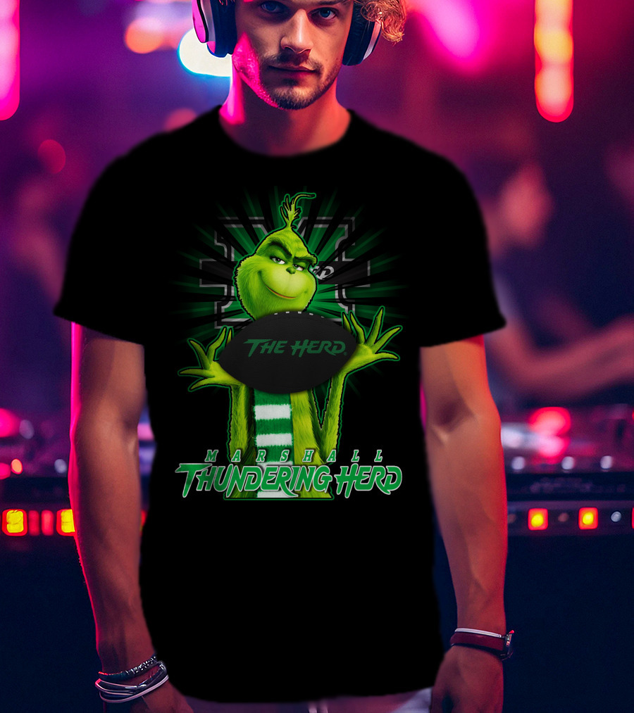 Marshall Thundering Herd Grinch The Herd T-Shirt