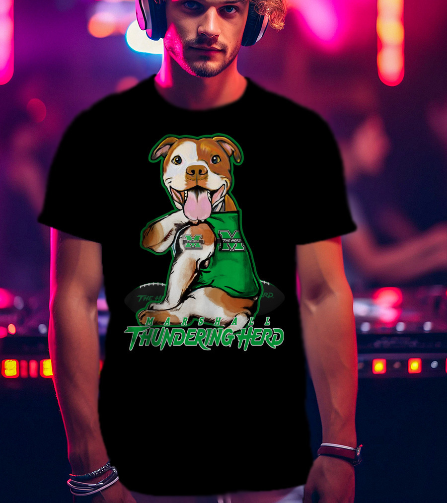Marshall Thundering Herd Pittbull Mascot T-Shirt