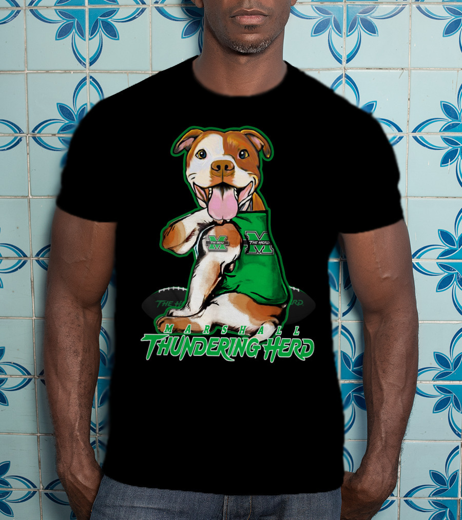 Marshall Thundering Herd Pittbull Mascot T-Shirt