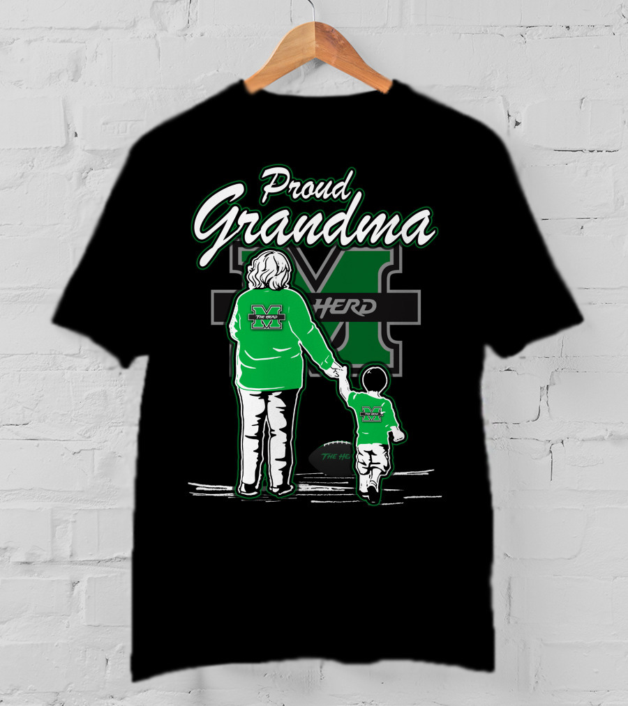 Proud Grandma Marshall Thundering Herd Family Football The Herd T-Shirt